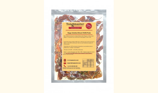 Dried Chilli Naga Bhut Jolokia Pods - Ghost Pepper Highest Quality - 100g 